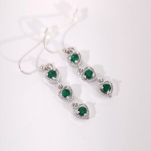 Emerald Dangle Earrings